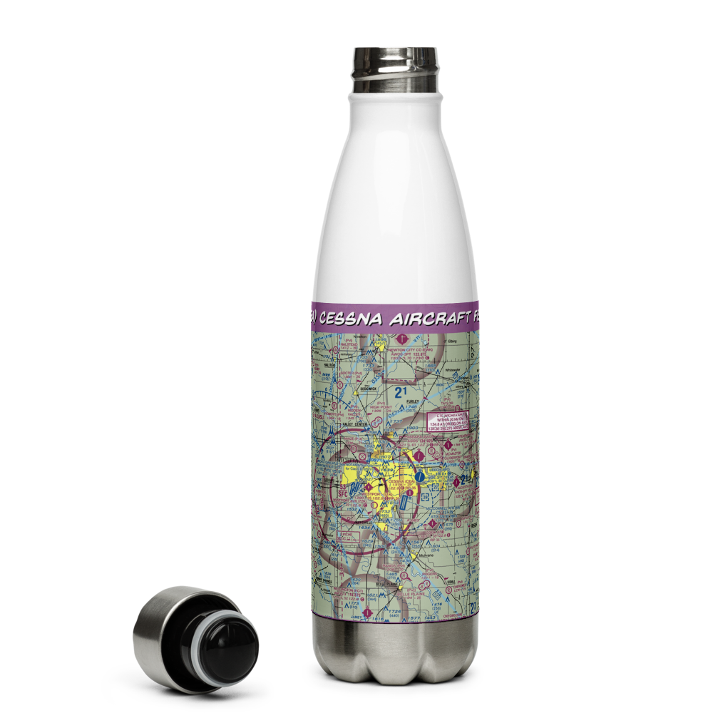 Cessna Aircraft Field (CEA) VFR Sectional Water Bottle 