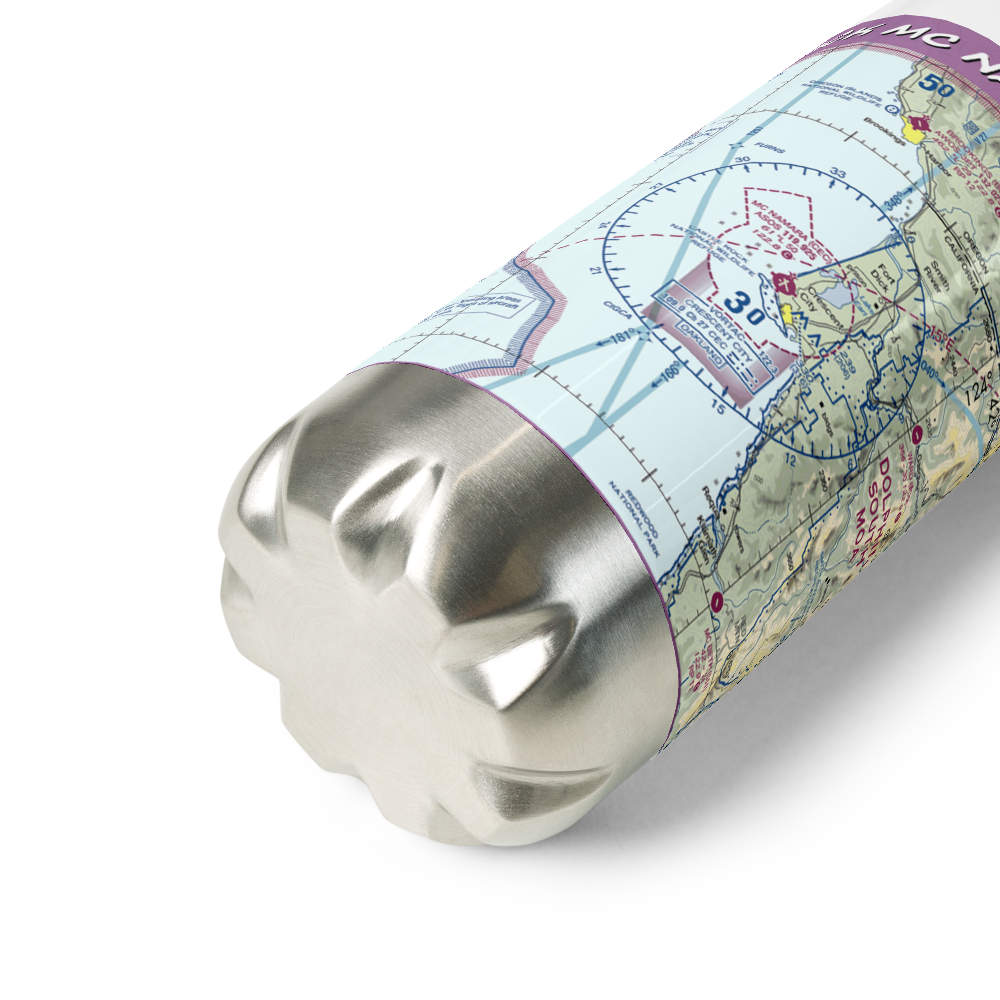 Jack Mc Namara Field Airport (CEC) VFR Sectional Water Bottle 