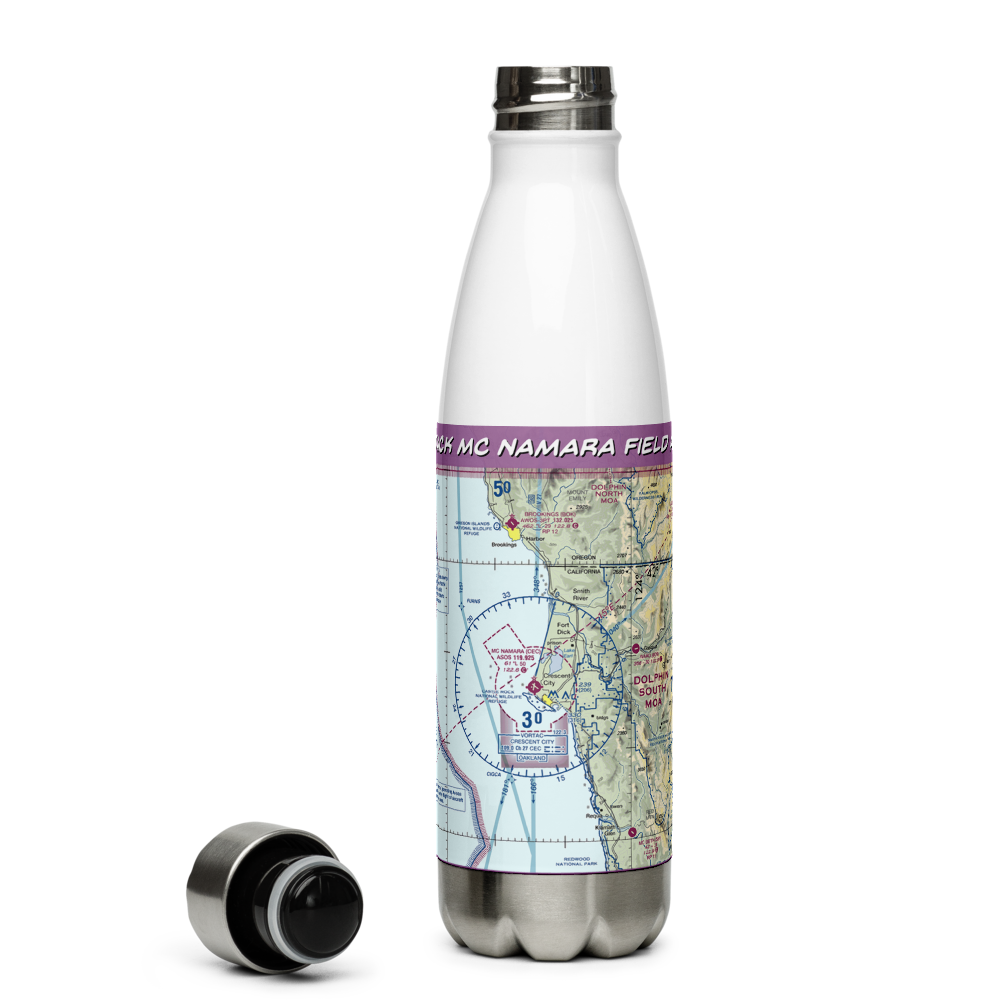 Jack Mc Namara Field Airport (CEC) VFR Sectional Water Bottle 