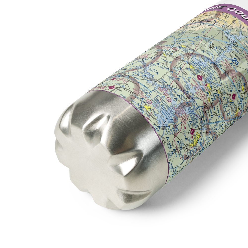 Oconee County Regional Airport (CEU) VFR Sectional Water Bottle 