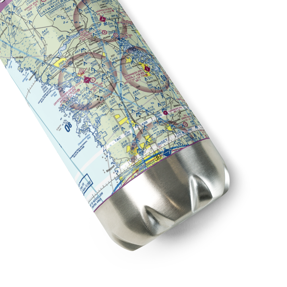 Crystal River Airport (CGC) VFR Sectional Water Bottle 
