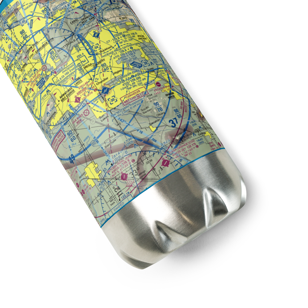 Chandler Municipal Airport (CHD) VFR Sectional Water Bottle 