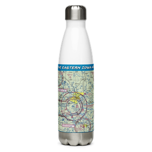 The Eastern Iowa Airport (CID) VFR Sectional Water Bottle
