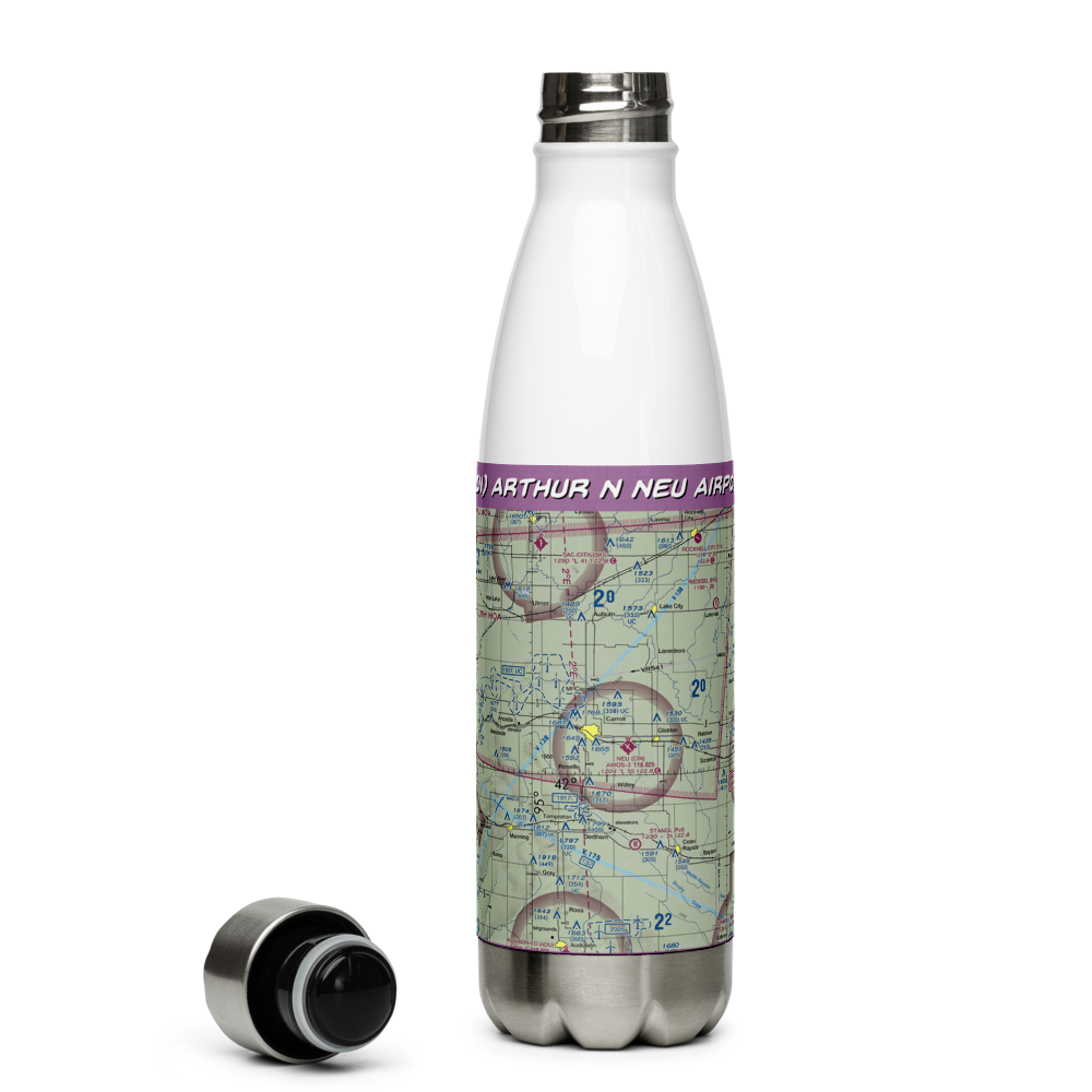 Arthur N Neu Airport (CIN) VFR Sectional Water Bottle 