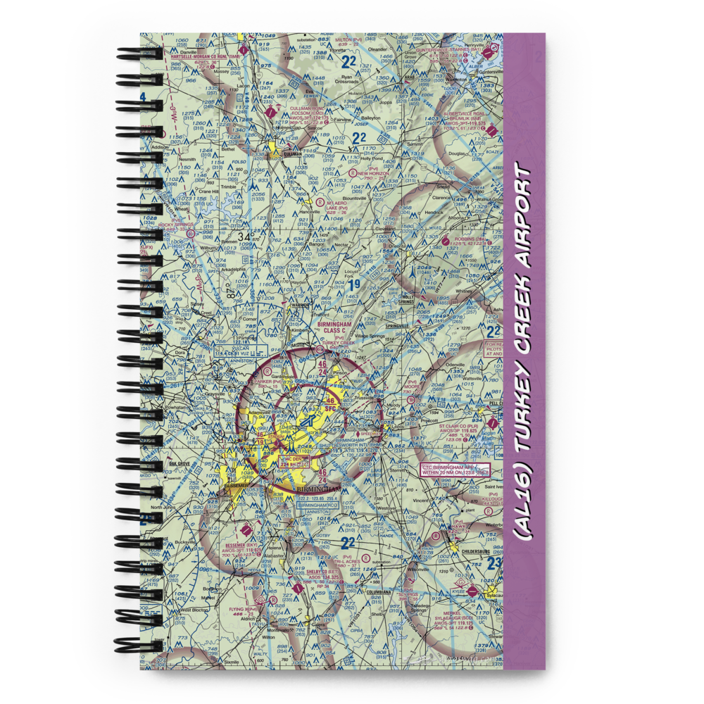 Turkey Creek Airport (AL16) VFR Sectional Notebook 