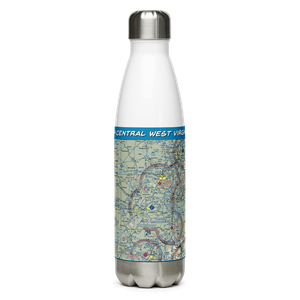North Central West Virginia Airport (CKB) VFR Sectional Water Bottle