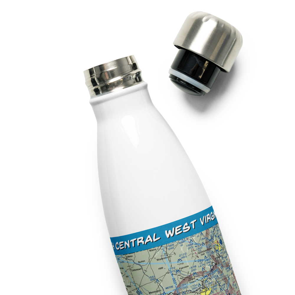 North Central West Virginia Airport (CKB) VFR Sectional Water Bottle 