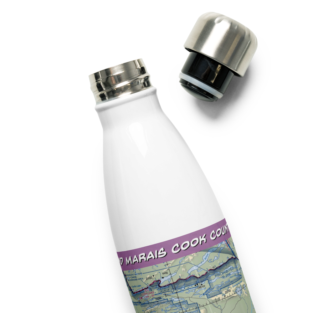 Grand Marais Cook County Airport (CKC) VFR Sectional Water Bottle 