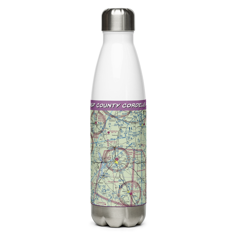 Crisp County Cordele Airport (CKF) VFR Sectional Water Bottle 
