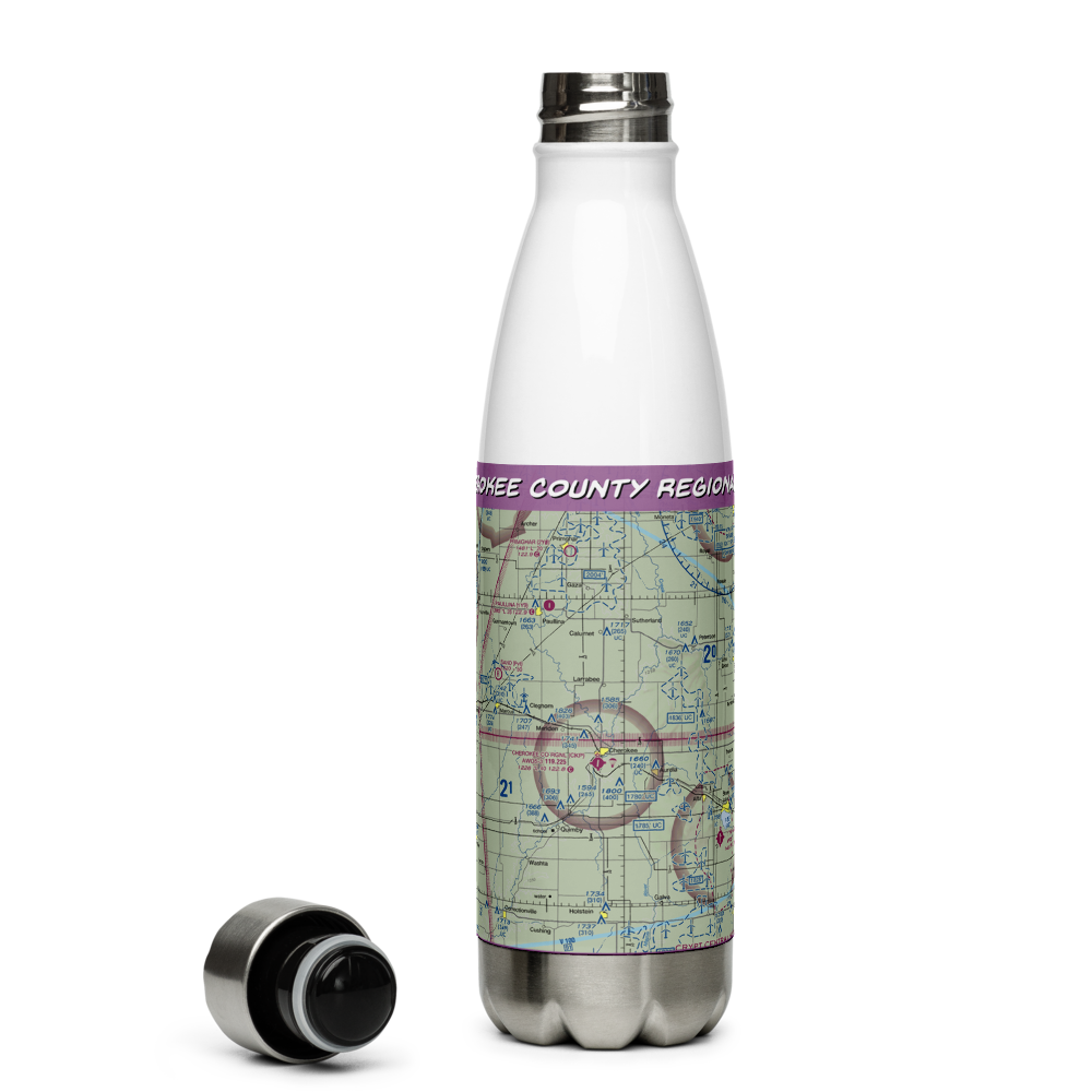 Cherokee County Regional Airport (CKP) VFR Sectional Water Bottle 