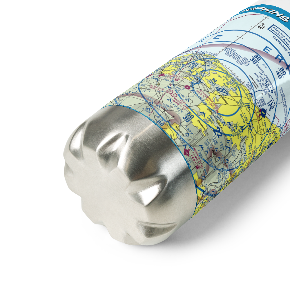 Cleveland Hopkins International Airport (CLE) VFR Sectional Water Bottle 