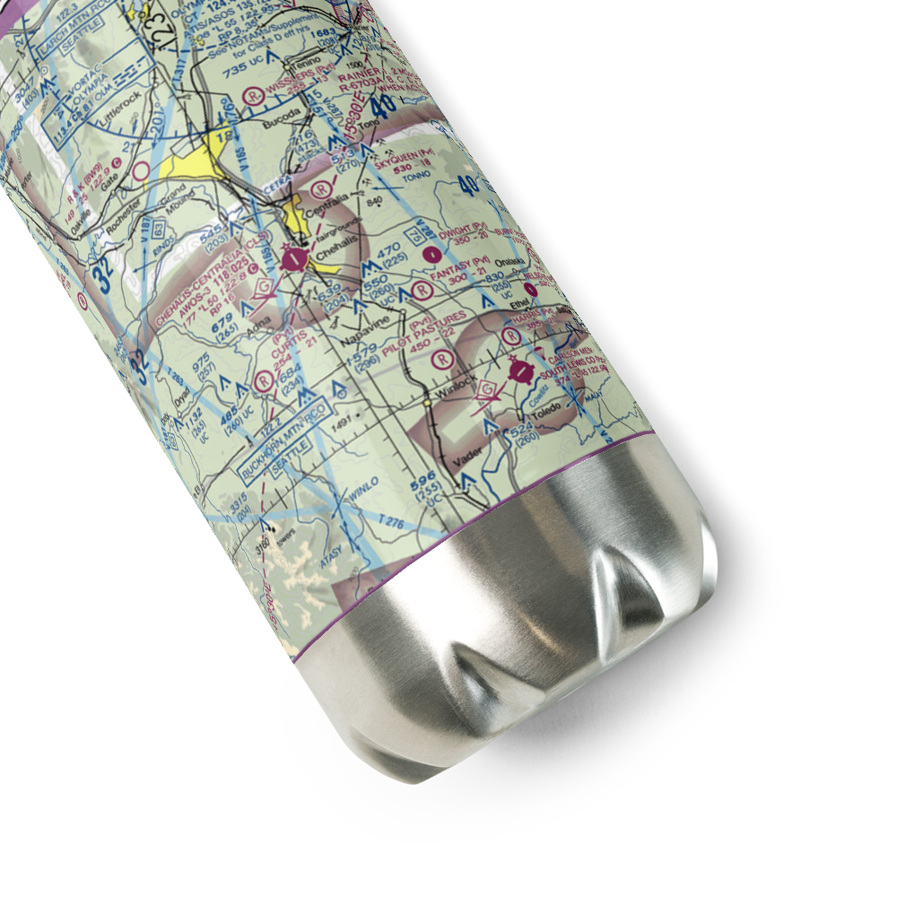 Chehalis Centralia Airport (CLS) VFR Sectional Water Bottle 