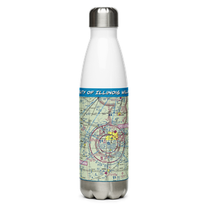 University of Illinois Willard Airport (CMI) VFR Sectional Water Bottle