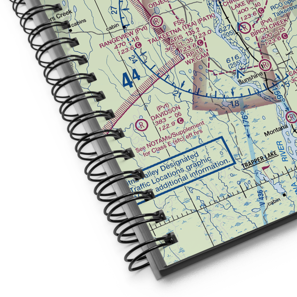 Christiansen Lake Seaplane Base (AK8) VFR Sectional Notebook 