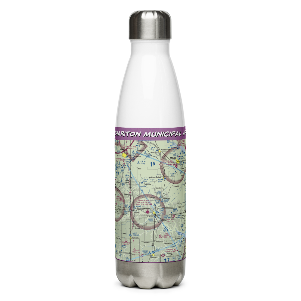 Chariton Municipal Airport (CNC) VFR Sectional Water Bottle 