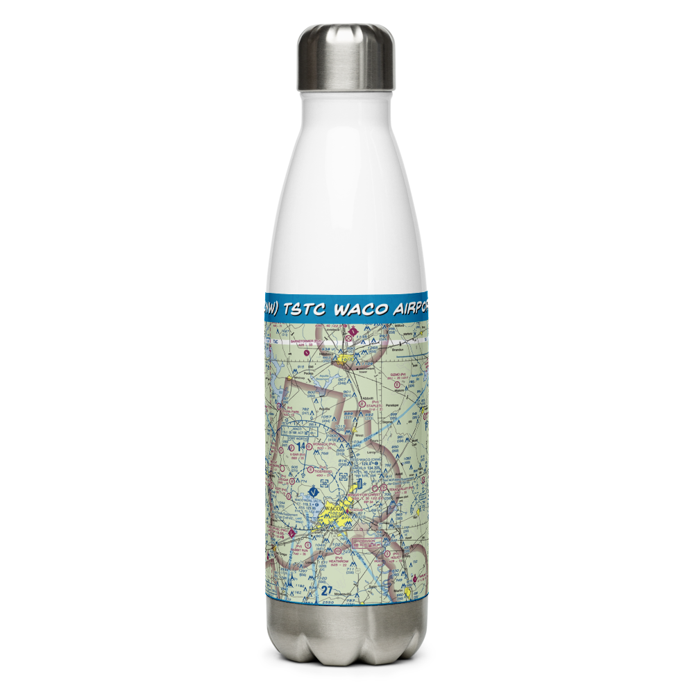 TSTC Waco Airport (CNW) VFR Sectional Water Bottle 