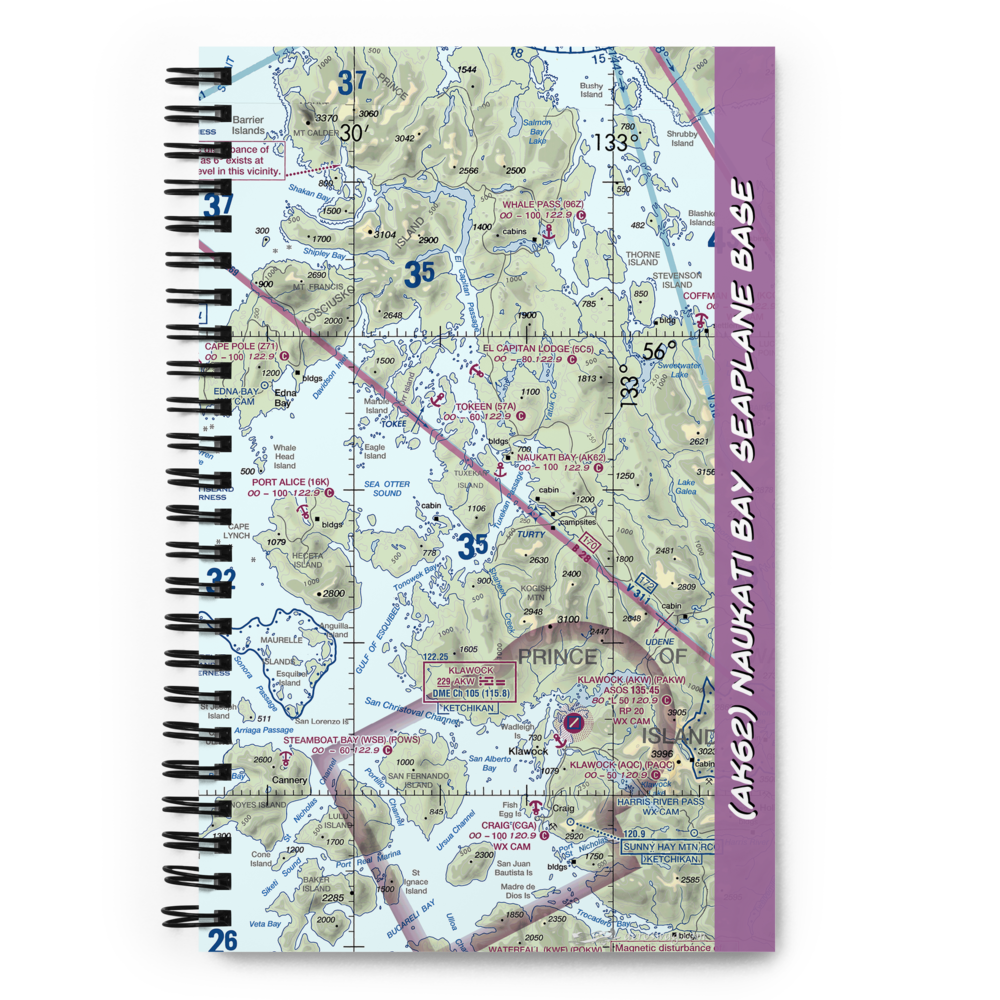 Naukati Bay Seaplane Base (AK62) VFR Sectional Notebook 
