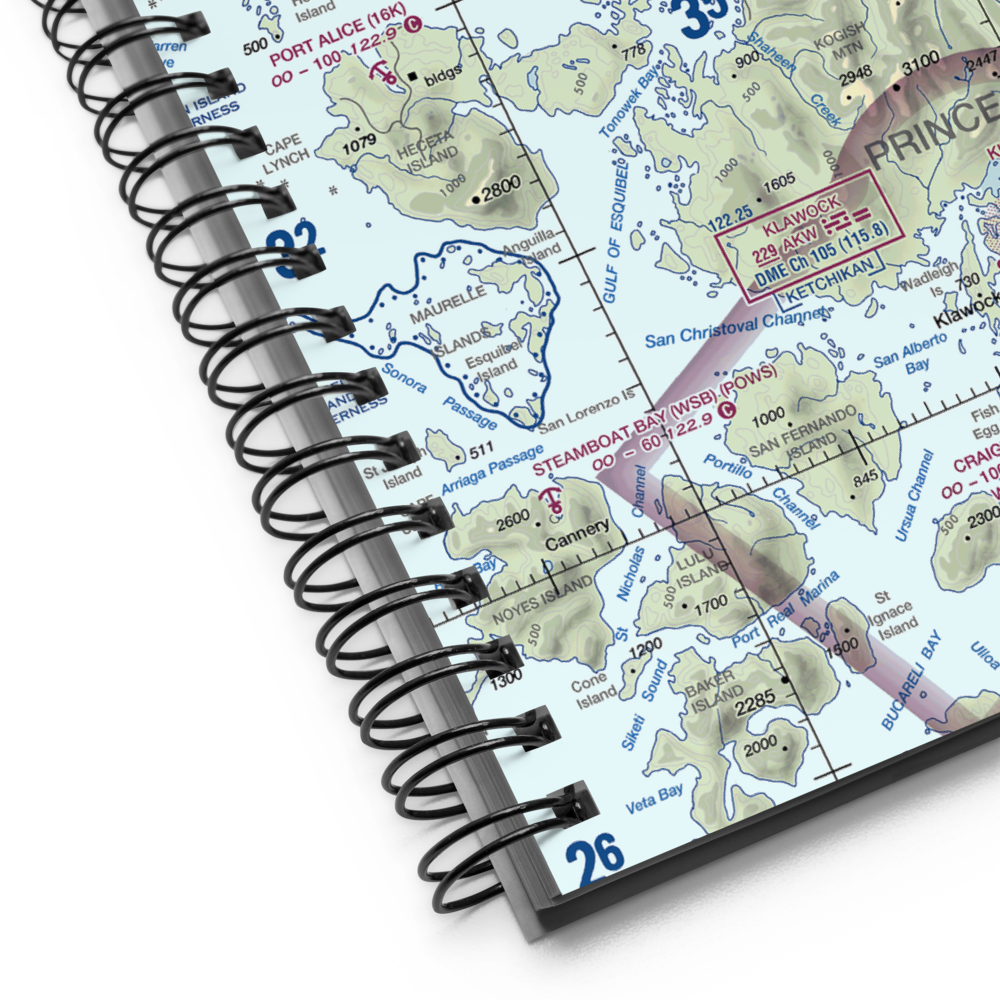 Naukati Bay Seaplane Base (AK62) VFR Sectional Notebook 