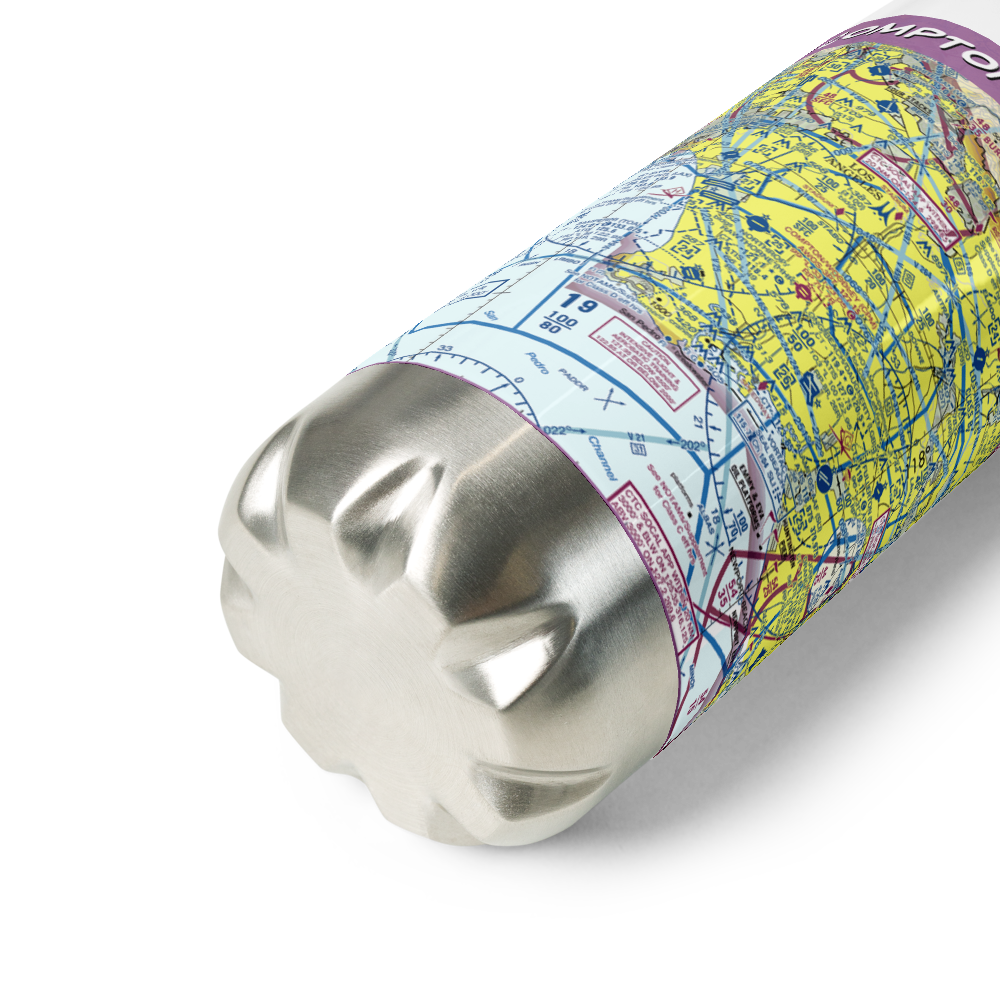 Compton Woodley Airport (CPM) VFR Sectional Water Bottle 