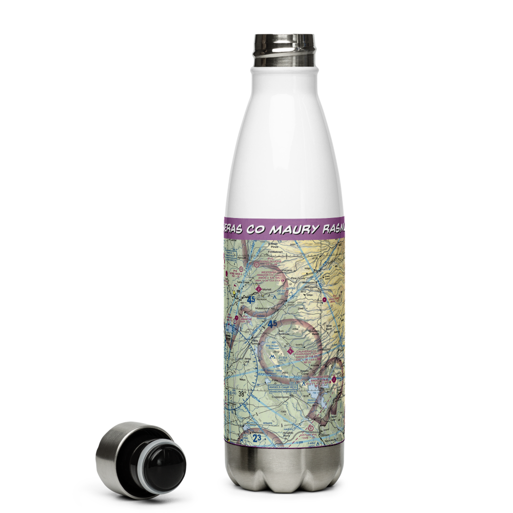 Calaveras Co Maury Rasmussen Field (CPU) VFR Sectional Water Bottle 