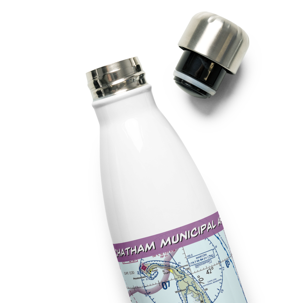 Chatham Municipal Airport (CQX) VFR Sectional Water Bottle 