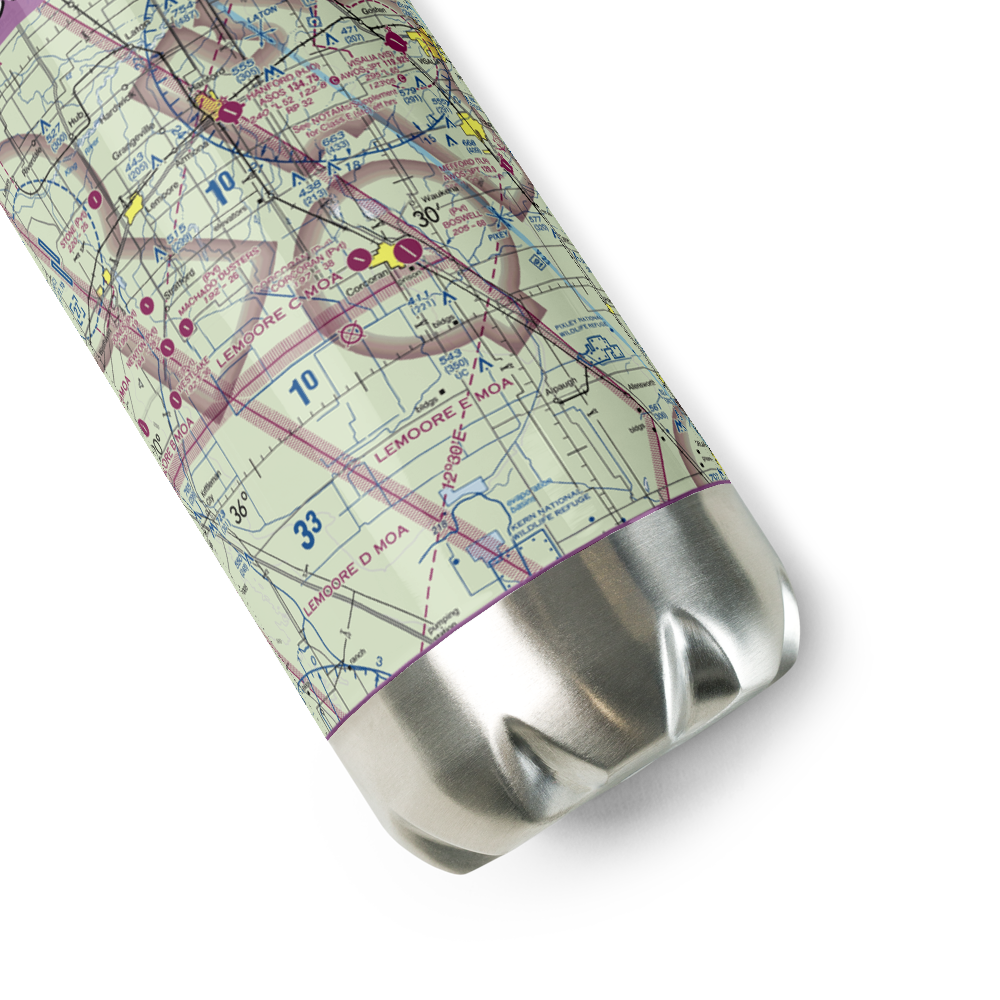 Corcoran Airport (43CN) VFR Sectional Water Bottle 
