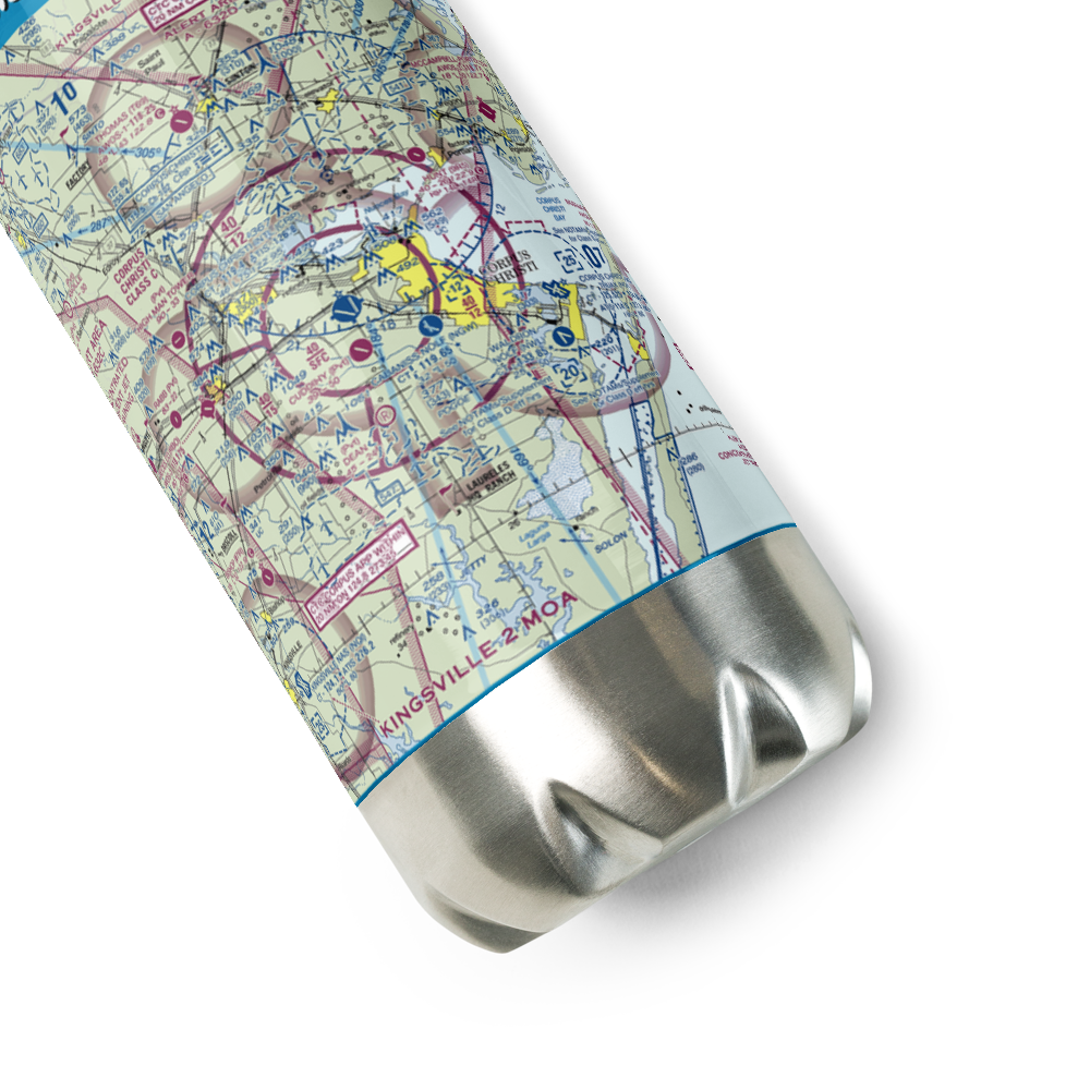 Corpus Christi International Airport (CRP) VFR Sectional Water Bottle 