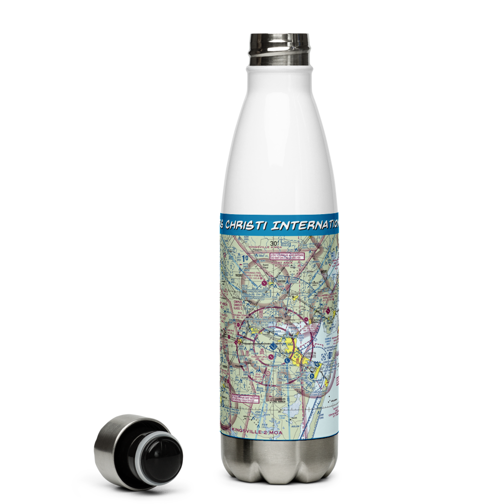 Corpus Christi International Airport (CRP) VFR Sectional Water Bottle 