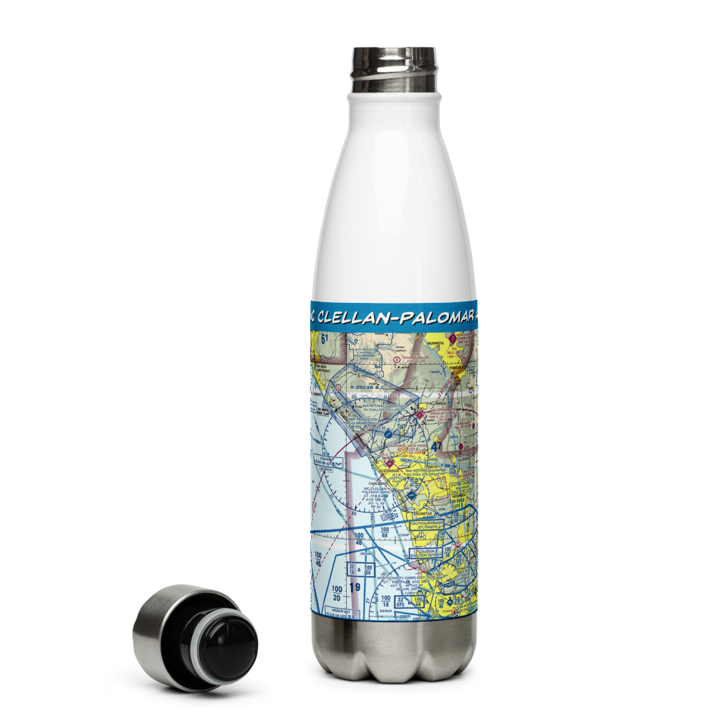 Mc Clellan-Palomar Airport (CRQ) VFR Sectional Water Bottle 