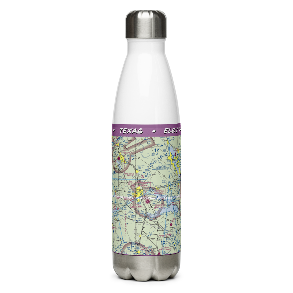 C David Campbell Field Corsicana Municipal Airport (CRS) VFR Sectional Water Bottle 