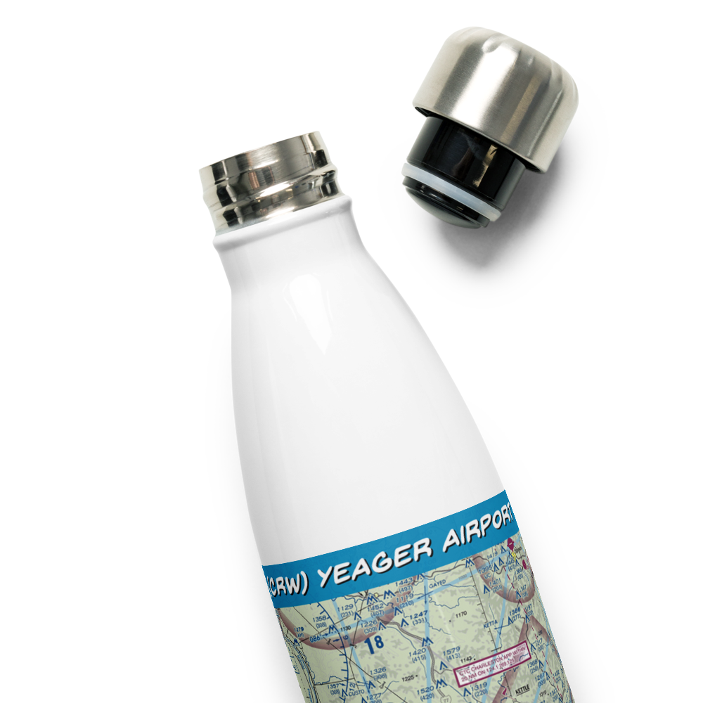 Yeager Airport (CRW) VFR Sectional Water Bottle 