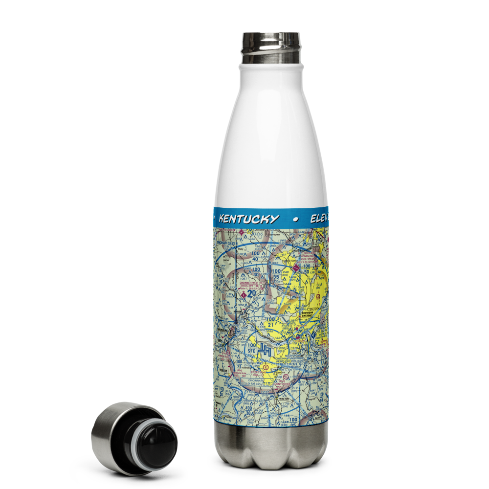 Cincinnati Northern Kentucky International Airport (CVG) VFR Sectional Water Bottle 