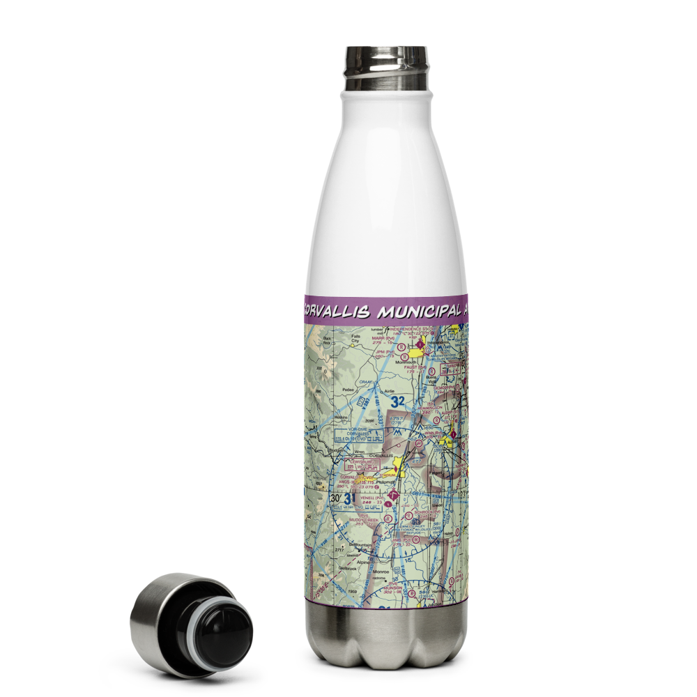 Corvallis Municipal Airport (CVO) VFR Sectional Water Bottle 