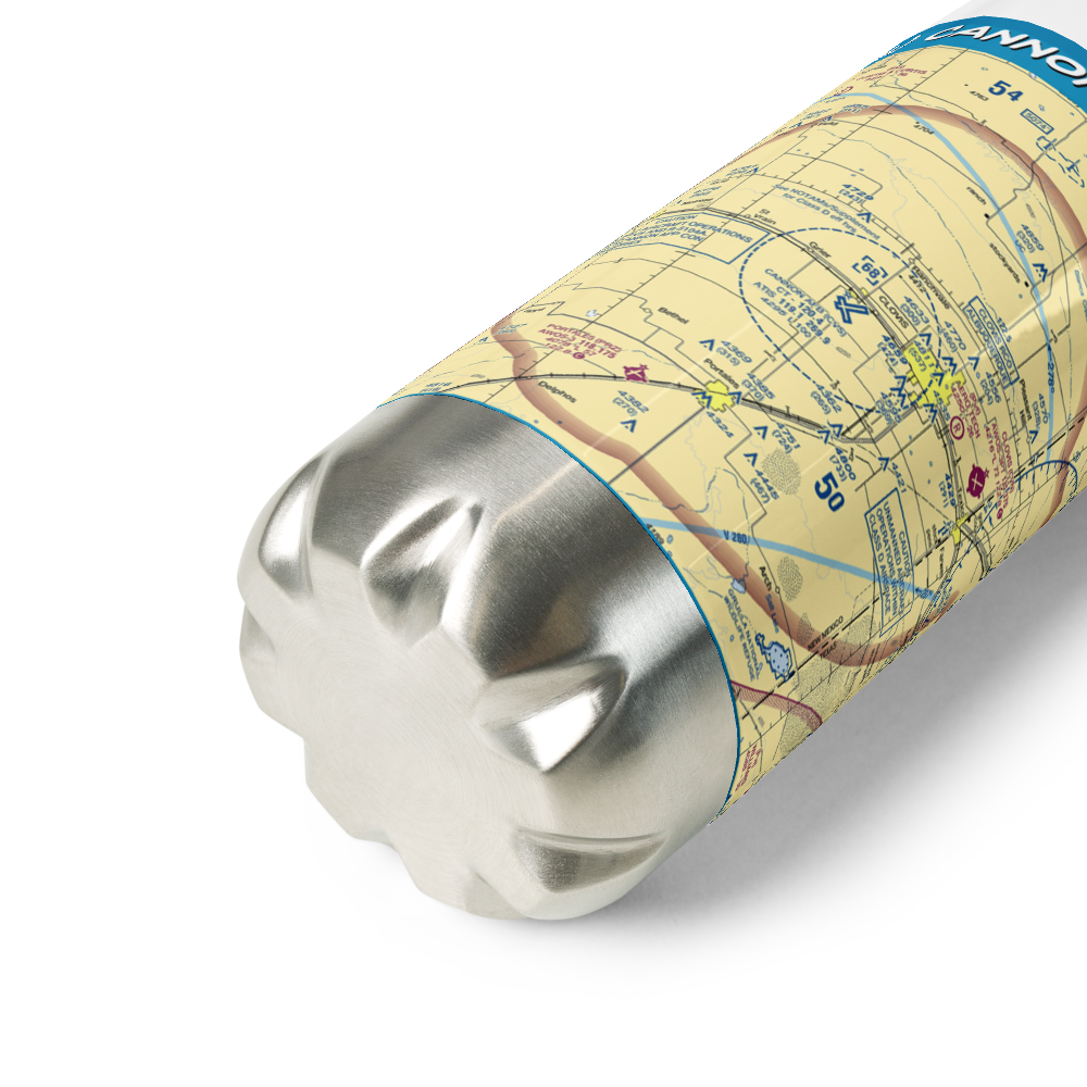 Cannon Air Force Base (CVS) VFR Sectional Water Bottle 