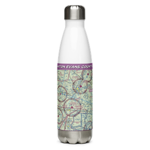 Claxton Evans County Airport (CWV) VFR Sectional Water Bottle