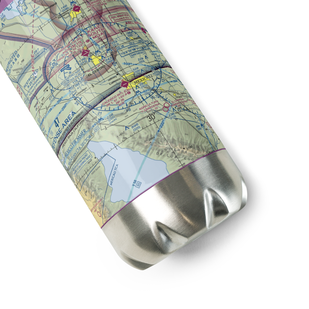 Calexico International Airport (CXL) VFR Sectional Water Bottle 