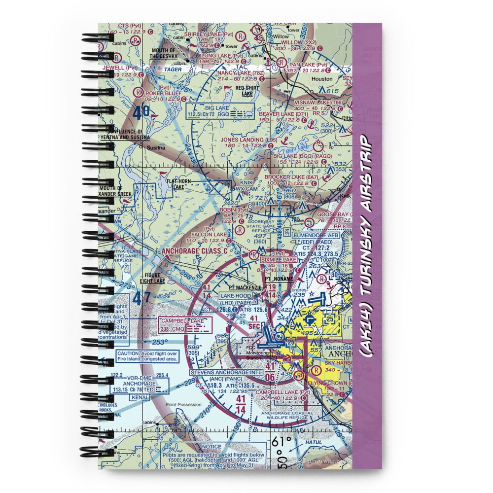Turinsky Airstrip (AK14) VFR Sectional Notebook 