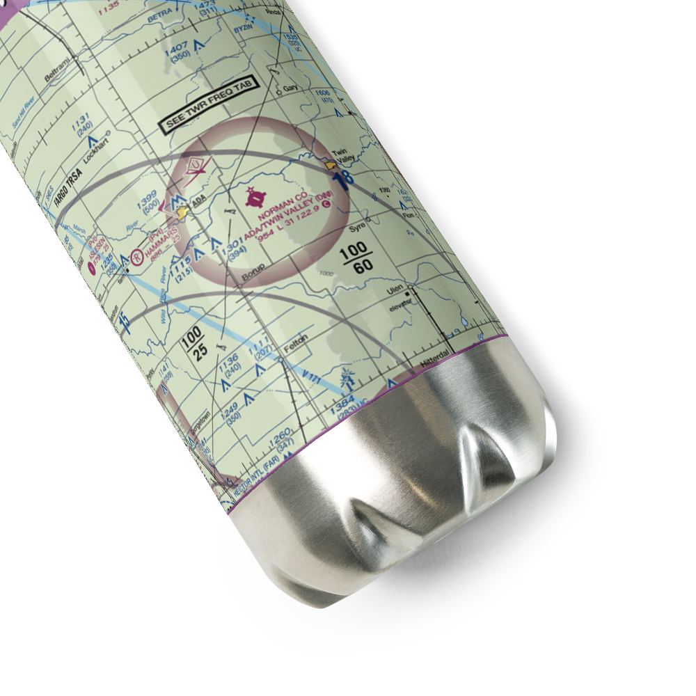 Norman County/Ada/Twin Valley Airport (D00) VFR Sectional Water Bottle 