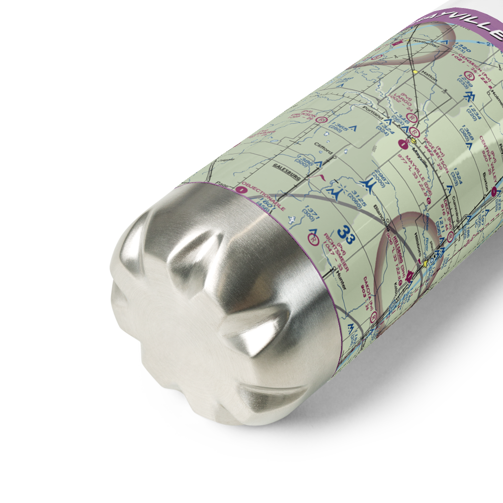 Mayville Municipal Airport (D56) VFR Sectional Water Bottle 