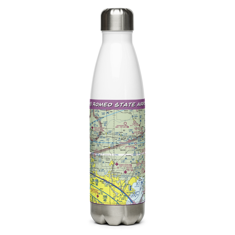 Romeo State Airport (D98) VFR Sectional Water Bottle 