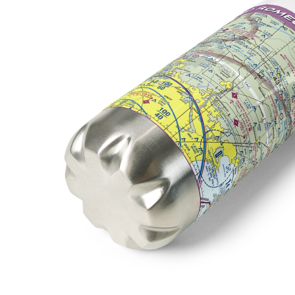 Romeo State Airport (D98) VFR Sectional Water Bottle 