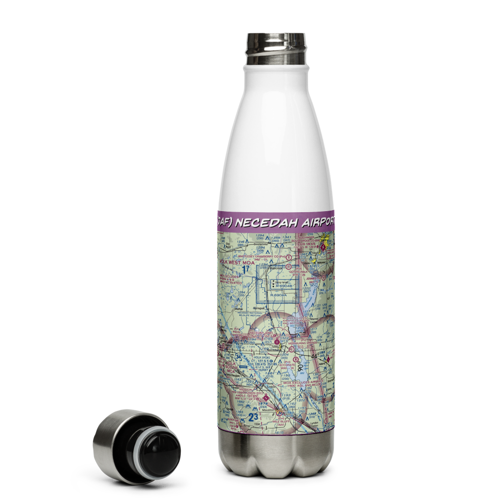 Necedah Airport (DAF) VFR Sectional Water Bottle 