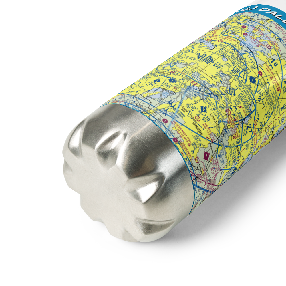 Dallas Love Field (DAL) VFR Sectional Water Bottle 