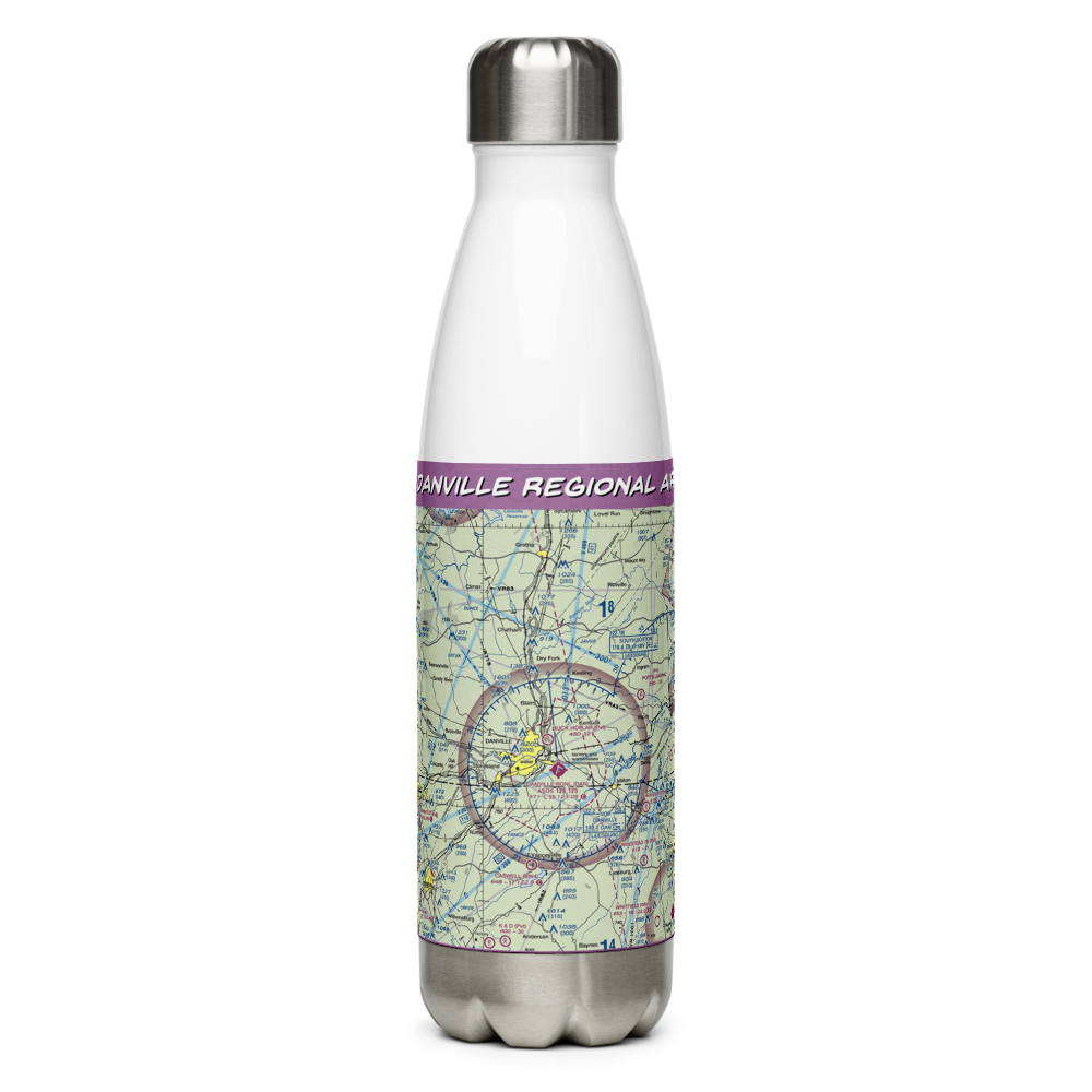 Danville Regional Airport (DAN) VFR Sectional Water Bottle 