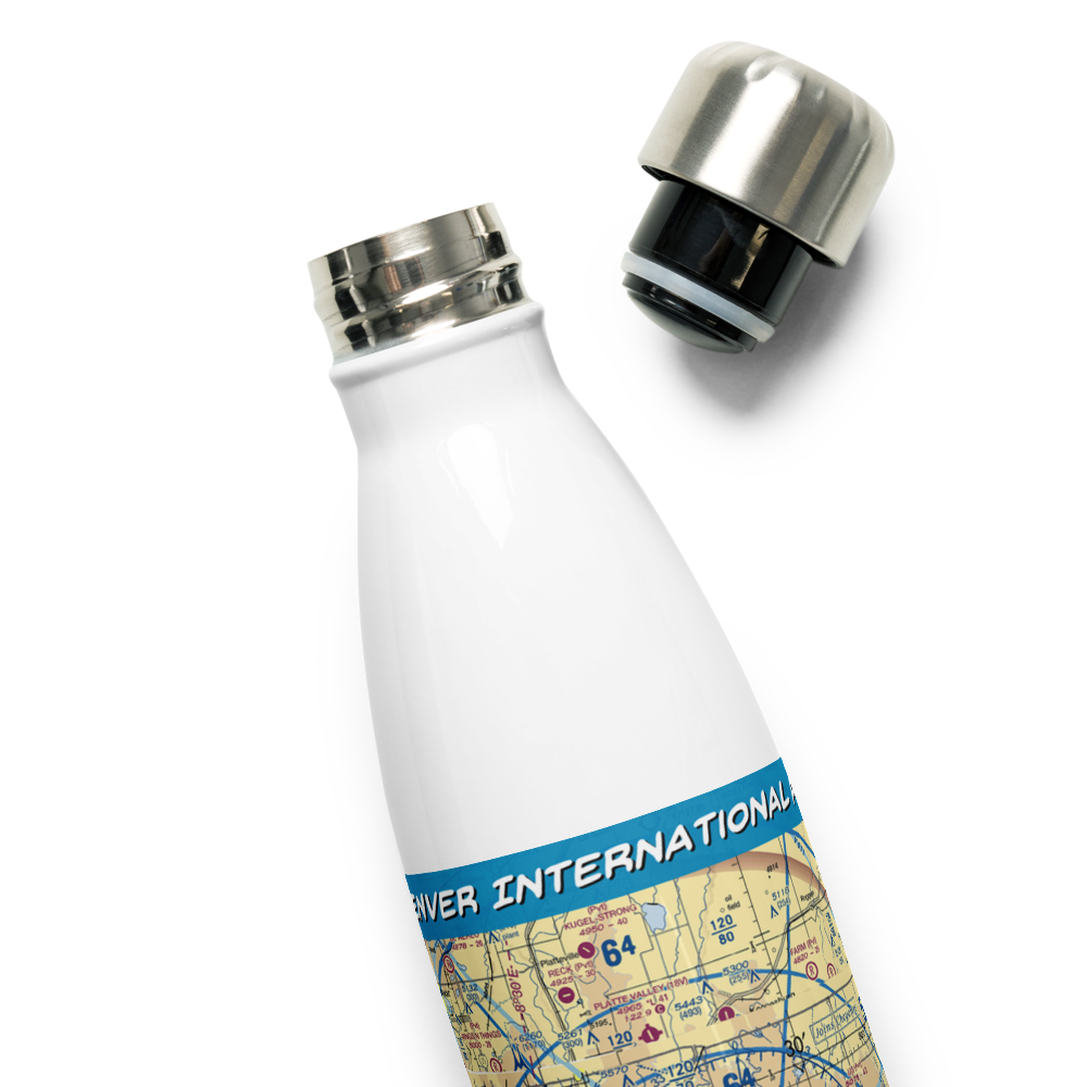 Denver International Airport (DEN) VFR Sectional Water Bottle 