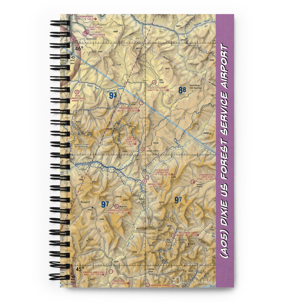 Dixie US Forest Service Airport (A05) VFR Sectional Notebook 