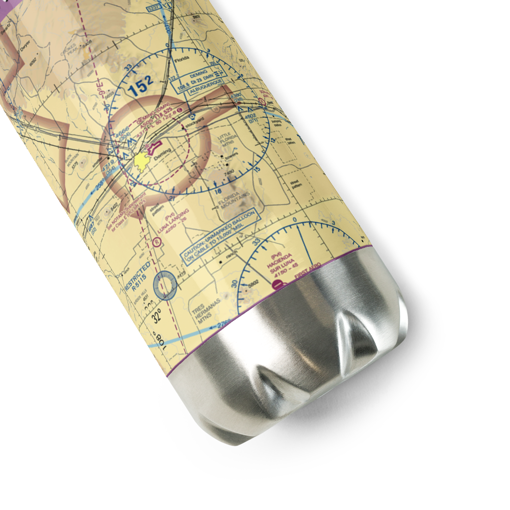 Deming Municipal Airport (DMN) VFR Sectional Water Bottle 