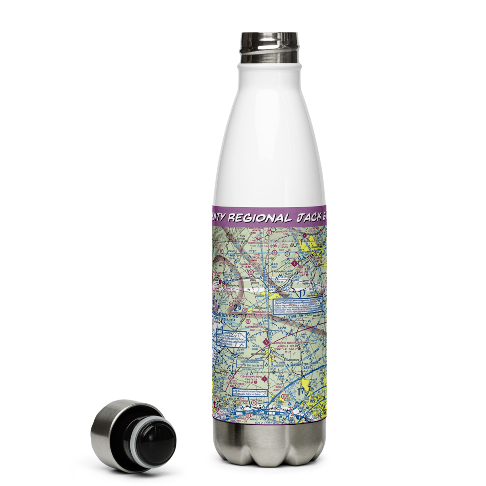 Carroll County Regional Jack B Poage Field (DMW) VFR Sectional Water Bottle 