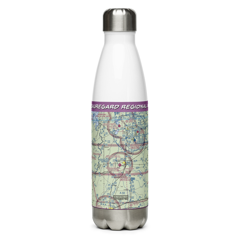 Beauregard Regional Airport (DRI) VFR Sectional Water Bottle 