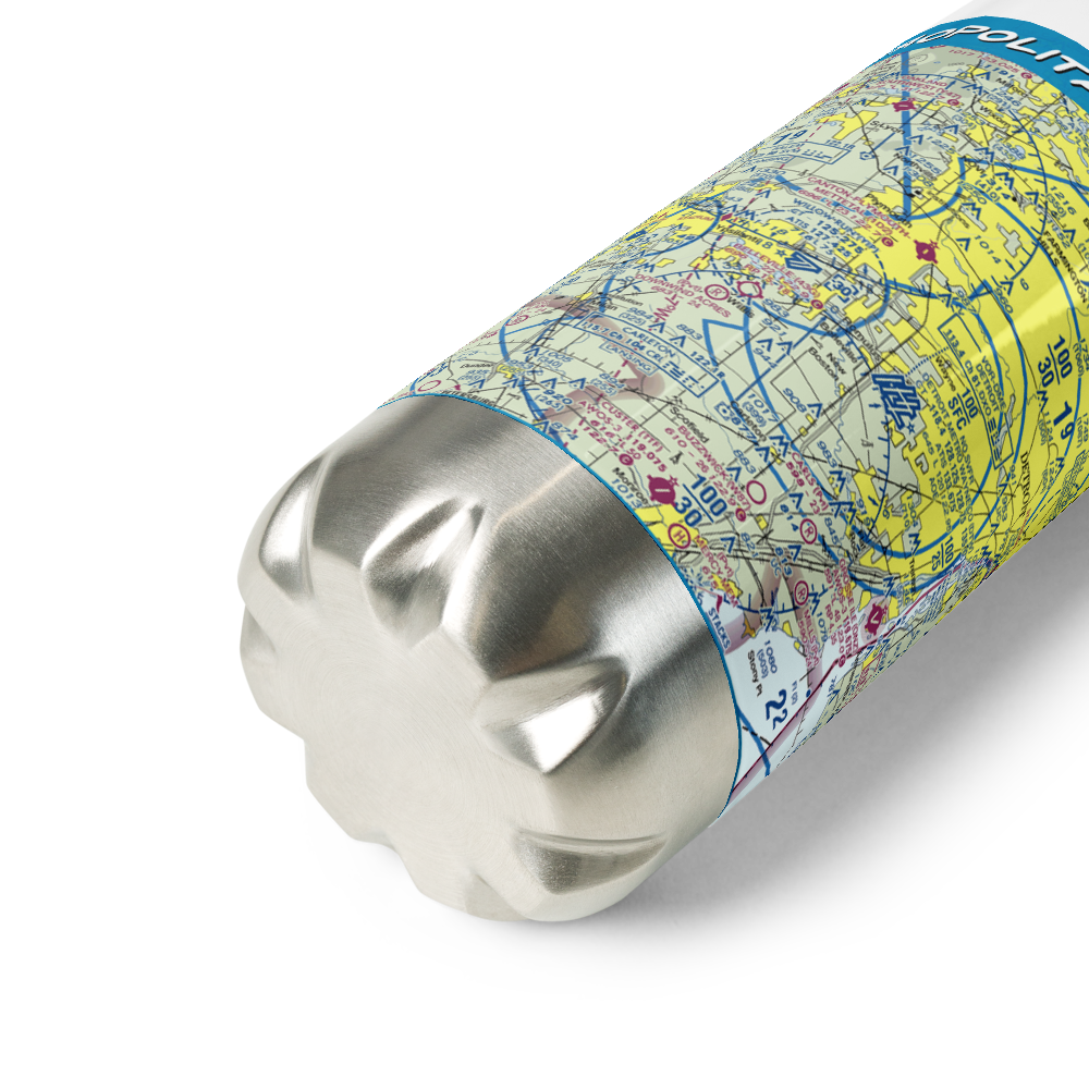Detroit Metropolitan Wayne County Airport (DTW) VFR Sectional Water Bottle 